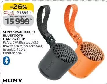 Sony - SRSXB100CE7 BLUETOOTH HANGSZÓRÓ