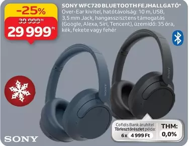 Sony - WFC720 BLUETOOTH FEJHALLGATÓ