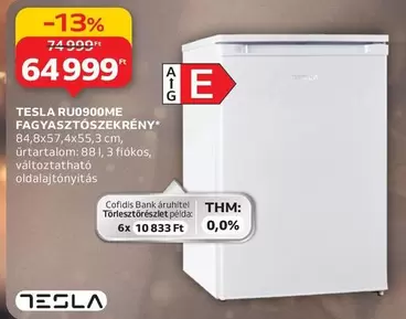 Tesla - RU0900ME FAGYASZTÓSZEKRÉNY