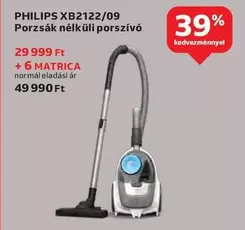XB2122/09 Porzsák nélküli porszívó