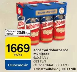 dobozos sör multipack