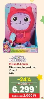 Cica - Plüss DJ cica