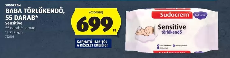 Sudocrem - BABA TÖRLŐKENDŐ, 55 DARAB