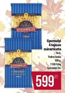 4 tojásos száraztészta