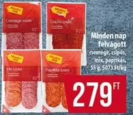 felvágott csemege, csipos, mix, paprikás