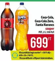 Coca Cola - Coca-Cola, Coca-Cola Zero, Fanta Narancs