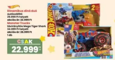 Hot Wheels - Dinamikus dinó duó autószállító