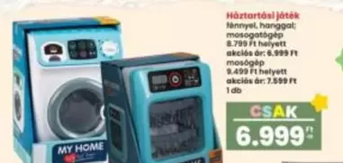 Háztartási játék fénnyel, hanggal; mosogatógép