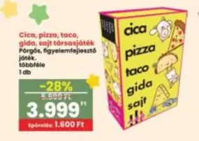 Cica - , pizza, taco, gida, sajt társasjáték