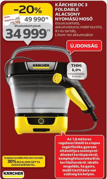 Karcher - OC 3 Foldable Alacsony Nyomású Mosó