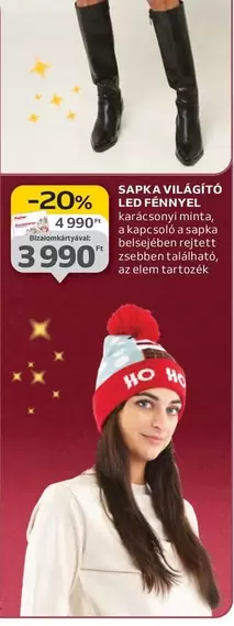SAPKA VILÁGÍTÓ LED FENNYEL