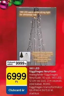 180 LED függőleges fényfüzér