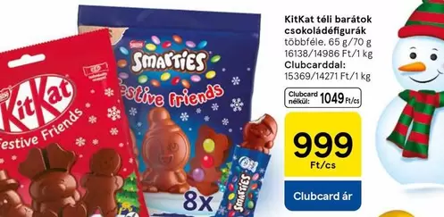 téli barátok csokoládéfigurák