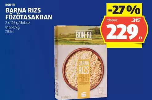 BARNA RIZS FŐZŐTASAKBAN