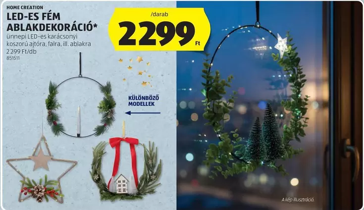 LED-ES FÉM ABLAKDEKORÁCIÓ*