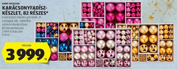 KARÁCSONYFADÍSZ-KÉSZLET, 82 RÉSZES