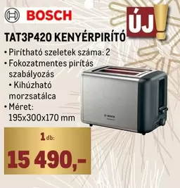 Bosch - TAT3P420 KENYÉRPIRÍTÓ