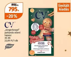 „Gingerbread" pattanás elleni tapasz