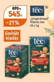 „Gingerbread" filteres tea
