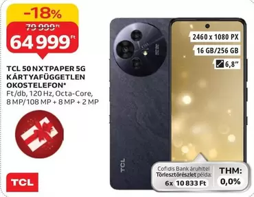 50 NXTPAPER 5G KÁRTYAFÜGGETLEN OKOSTELEFON