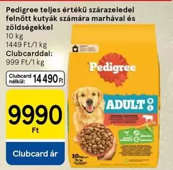 teljes értékű szárazeledel felnőtt kutyák számára marhával és zöldségekkel