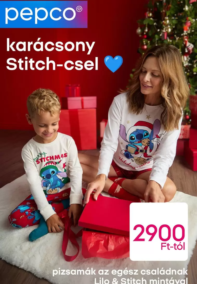 Stitch - pizsamák az egész családnak Lilo &  mintával