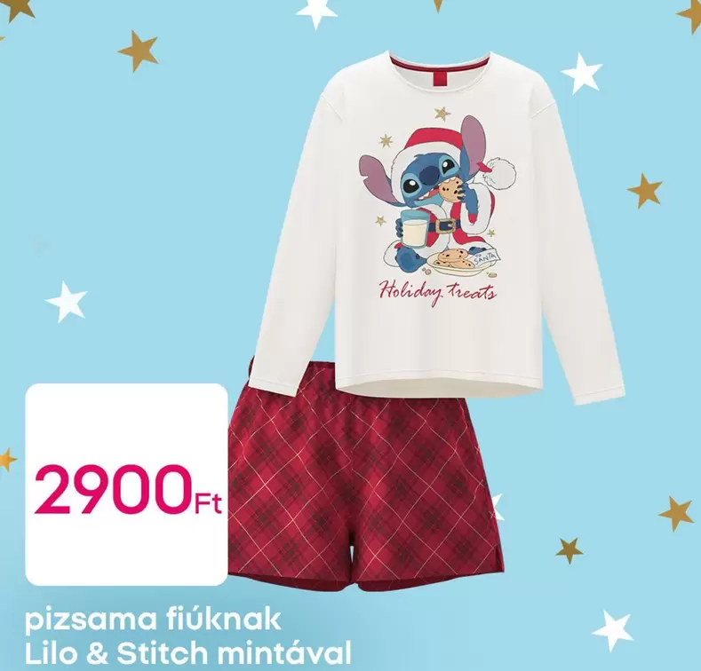 Stitch - pizsama fiúknak Lilo &  mintával