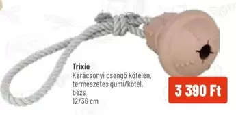 Karácsonyi csengő kötélen, természetes gumi/kötél.