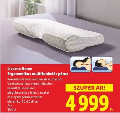 Ergonomikus multifunkciós párna