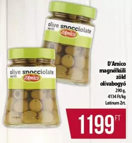 magnélküli zöld olívabogyó