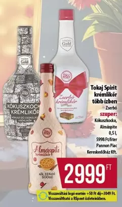 Tokaj Spirit krémlikör
