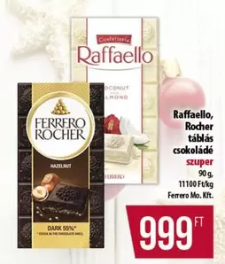Raffaello - , Rocher táblás csokoládé