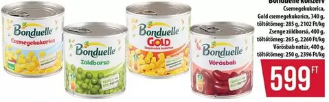 Csemegekukorica, Gold csemegekukorica, Zeme zilbonó, Vörösbab natúr