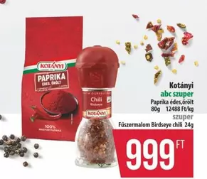 Paprika -  édes, őrölt, Fűszermalom Birdseye chili