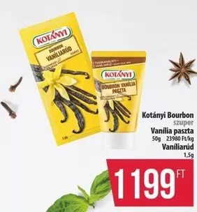 Bourbon Vanília paszta, Vaniliarúd