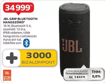 Jbl - GRIP BLUETOOTH HANGSZÓRÓ