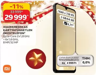 Xiaomi - REDMI A5 KÁRTYAFÜGGETLEN OKOSTELEFON