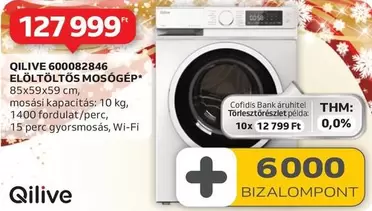 600082846 ELÖLTÖLTŐS MOSÓGÉP