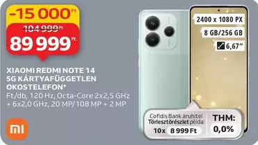 Xiaomi - REDMI NOTE 14 5G KÁRTYAFÜGGETLEN OKOSTELEFON