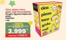 Cica - , pizza, taco, gida, sajt társasjáték