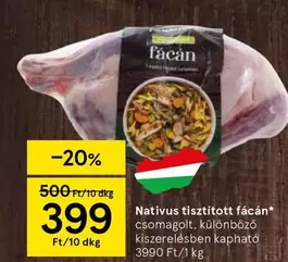 tisztított fácán