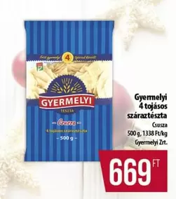 4 tojásos száraztészta