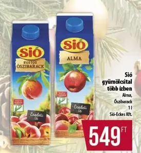 Gyümölcsital Alma, Őszibarack