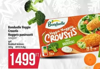 Veggie Croustis Nuggets panírozott szuper Brokkoli krémes