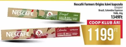 Origins - Farmers kávé kapszula Brazil, Colombia Expresse