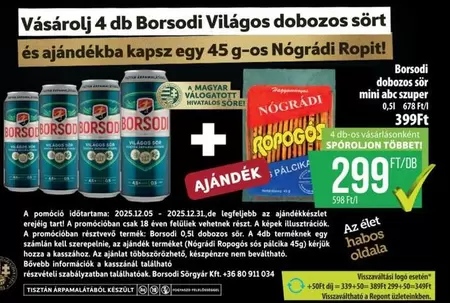 Világos dobozos sört