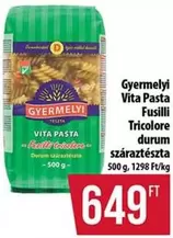 Vita Pasta Fusilli Tricolore durum száraztészta