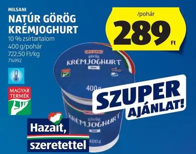 NATÚR GÖRÖG KRÉMJOGHURT