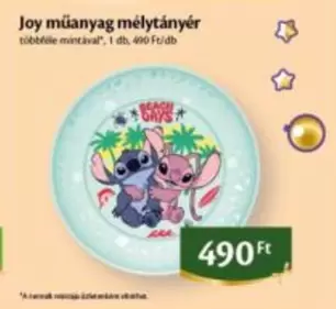 Joy - műanyag mélytányér