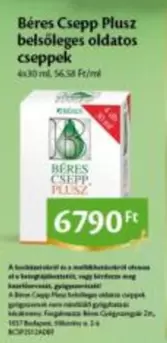 Csepp Plusz belsőleges oldatos cseppek